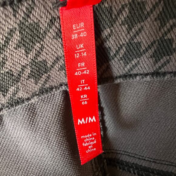 Spanx Leggings Womens Size M/M Black & Gray Houndstooth Pattern Ankle Jean-ish - Picture 11 of 15